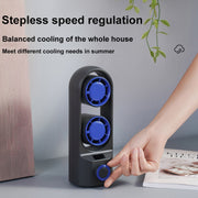 Intelligent Digital Display 100-Speed Stepless Speed Desktop Shaking Head Tower Fan(Dark Gray)