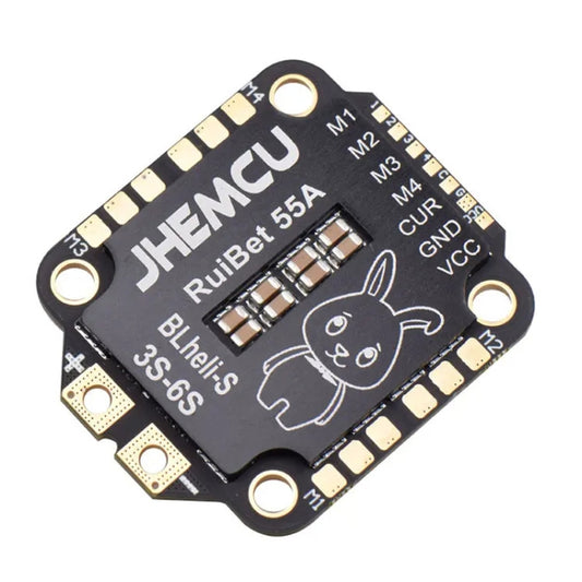 JHEMCU RuiBet  55A  4 In 1 Brushless ESC 3-6S 30.5X30.5 M4 BLHELI_S Dshot600 ESC for RC FPV - free shipping - PMC Jewellery - Order now!