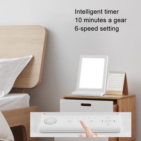 SAD White Noise Phototherapy Lamp Smart Emotional Night Light Music Decompression Therapy Light With Type-C Line+AU Plug