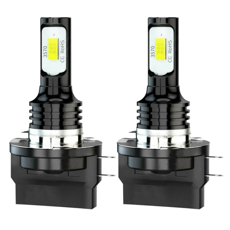 2pcs H11B 3570 2LED 80W Car Headlight Bulbs High Bright Fog Lights(Yellow) - Fog / Driving Lights by PMC TechLife | Online Shopping South Africa | PMC TechLife | Buy Now Pay Later Mobicred