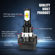 2pcs H11B 3570 2LED 80W Car Headlight Bulbs High Bright Fog Lights(Ice Blue)