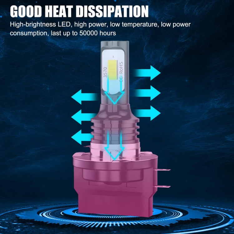 2pcs H11B 3570 2LED 80W Car Headlight Bulbs High Bright Fog Lights(Ice Blue)