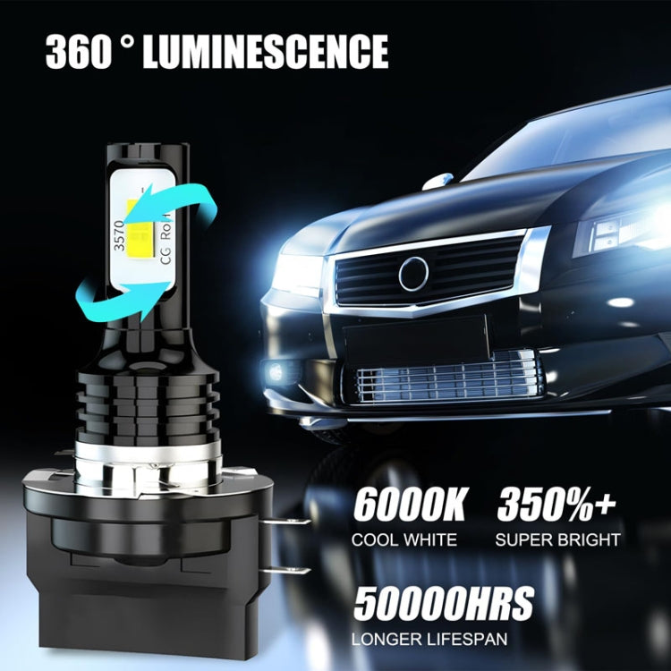 2pcs H11B 3570 2LED 80W Car Headlight Bulbs High Bright Fog Lights(Ice Blue)