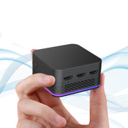 T9 Plus N100 DDR5 8G+0G UK Plug 12th Alder Lake Dual Gigabit LAN+3 HDMI 4K HD Pocket Mini PC