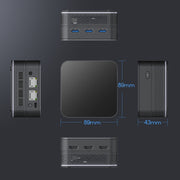T9 Plus N100 DDR5 8G+0G UK Plug 12th Alder Lake Dual Gigabit LAN+3 HDMI 4K HD Pocket Mini PC
