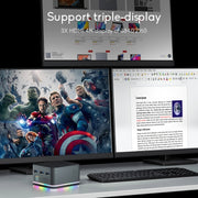 T9 Plus N100 DDR5 8G+0G UK Plug 12th Alder Lake Dual Gigabit LAN+3 HDMI 4K HD Pocket Mini PC