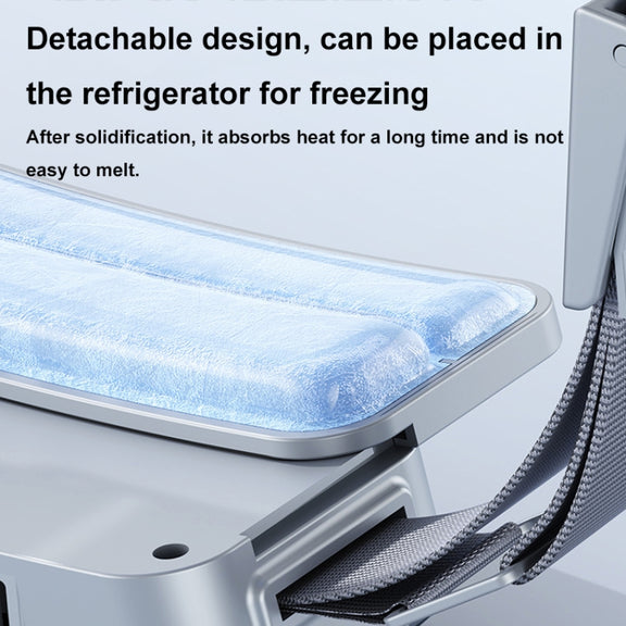 Ice Belt Outdoor Sports Cooling Fan Portable Mini Waist Fan(Silver Gray)