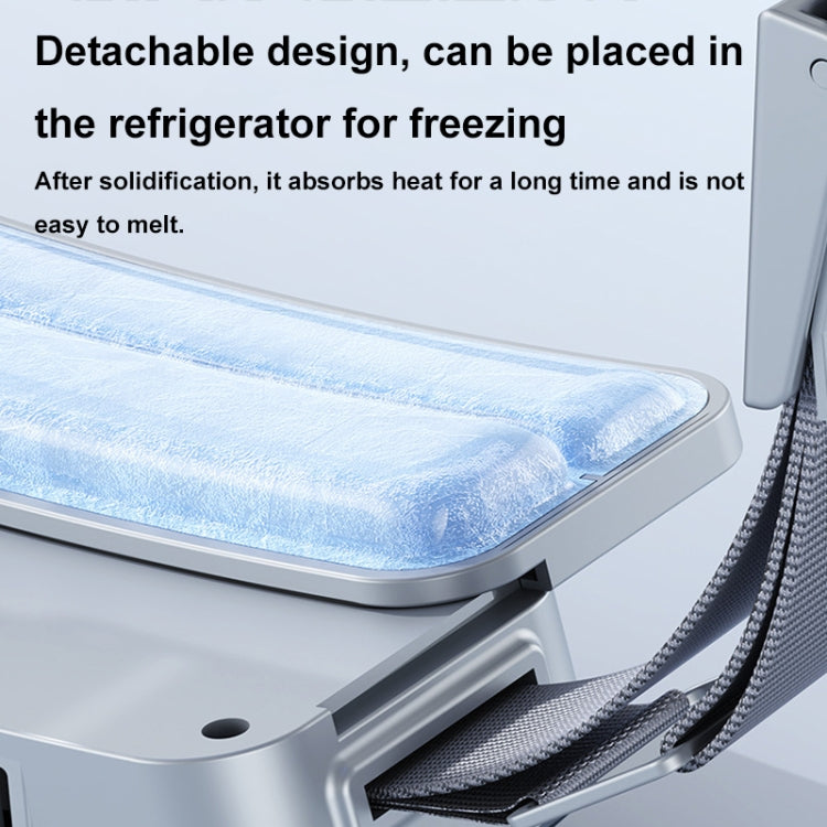 Ice Belt Outdoor Sports Cooling Fan Portable Mini Waist Fan(Silver Gray)