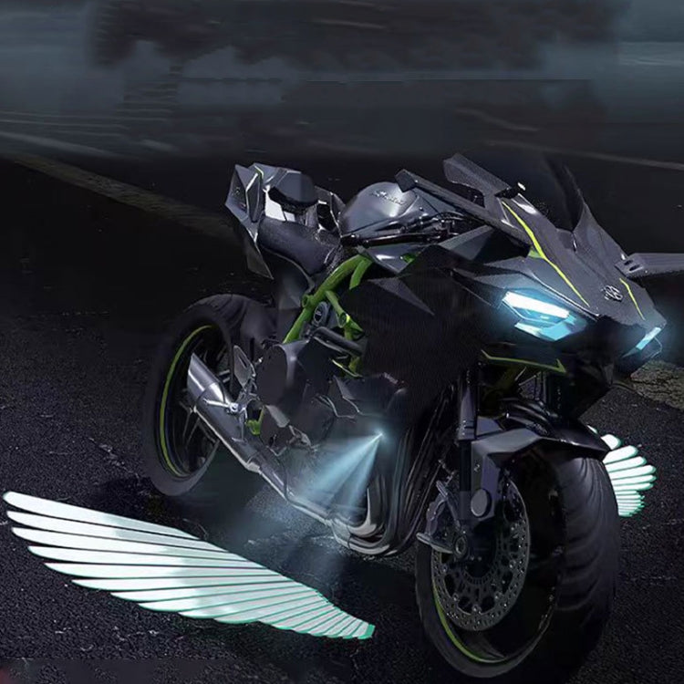 1pair Motorcycle Angel Wings Welcome Light LED Chassis Modified Wings Projector Light(White) - Decorative Lights by PMC TechLife | Online Shopping South Africa | PMC TechLife | Buy Now Pay Later Mobicred