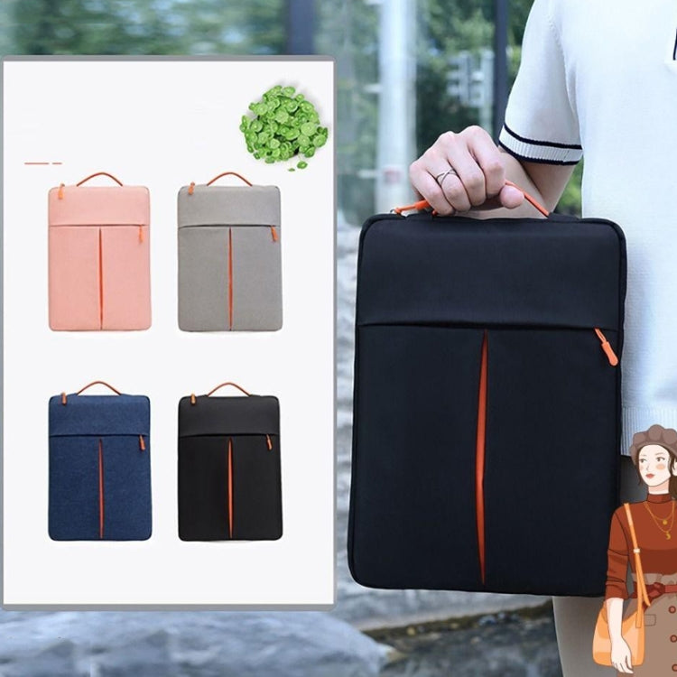 15-16 Inch Portable Laptop Sleeve Bag Travel Carry Case Cover(Black) - 15 inch by PMC TechLife | Online Shopping South Africa | PMC TechLife | Buy Now Pay Later Mobicred