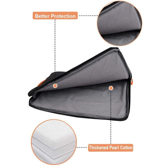 11-12 Inch Portable Laptop Sleeve Bag Travel Carry Case Cover(Grey)