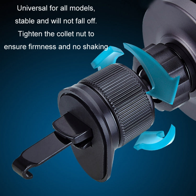 Magsafe 15W Magnetic Colorful Light Wireless Charging Mobile Phone Holder, Color: A9 Air Outlet Dark Gray - Wireless Charger Holders by PMC TechLife | Online Shopping South Africa | PMC TechLife | Buy Now Pay Later Mobicred