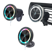Magsafe 15W Magnetic Colorful Light Wireless Charging Mobile Phone Holder, Color: A9 Adhesive Dark Gray