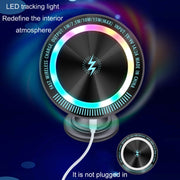 Magsafe 15W Magnetic Colorful Light Wireless Charging Mobile Phone Holder, Color: A9 Adhesive Dark Gray