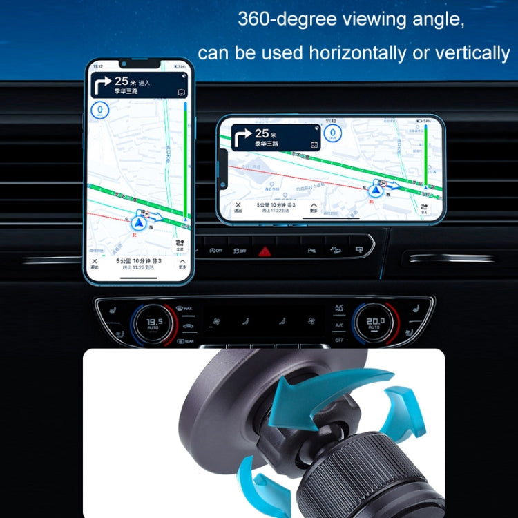 Magsafe 15W Magnetic Colorful Light Wireless Charging Mobile Phone Holder, Color: A9 Air Outlet Dark Gray - Wireless Charger Holders by PMC TechLife | Online Shopping South Africa | PMC TechLife | Buy Now Pay Later Mobicred