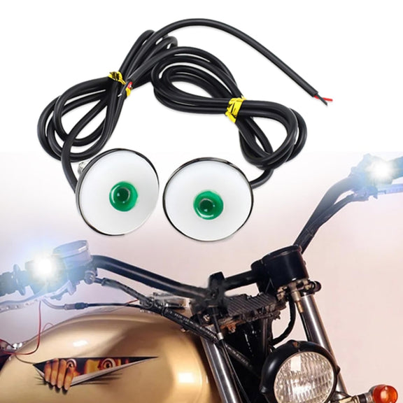 2pcs 23mm Motorcycle Eagle Eye Light Reverse Rearview Mirror Spotlight(Red)