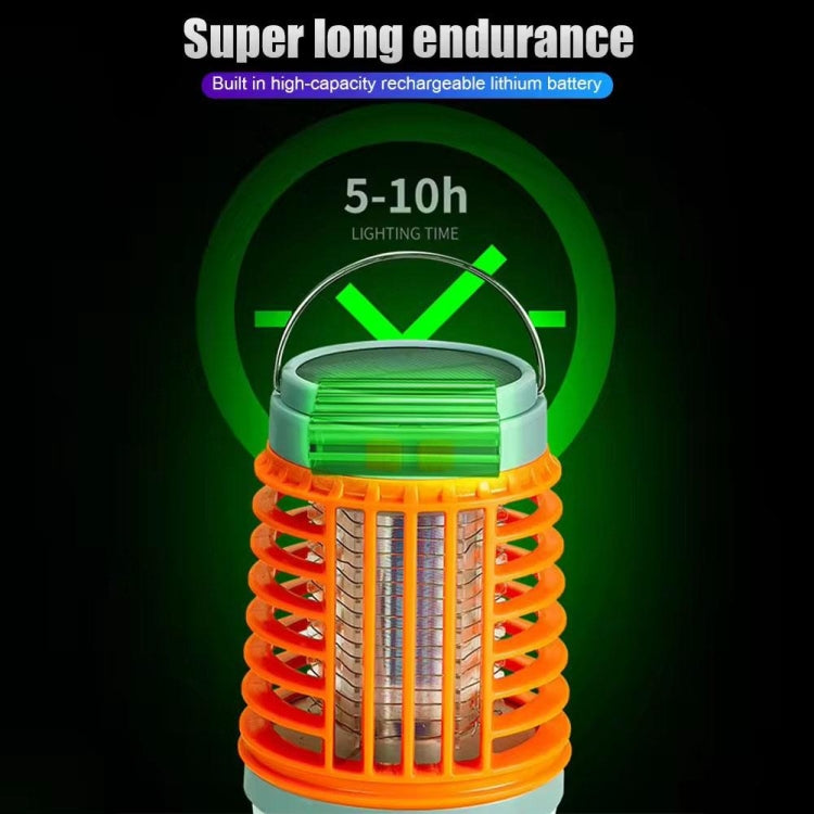 E-SMARTER W890-1 Solar LED Electric Shock Mosquito Light Outdoor USB Rechargeable Lighting Mosquito Trap(Blue)