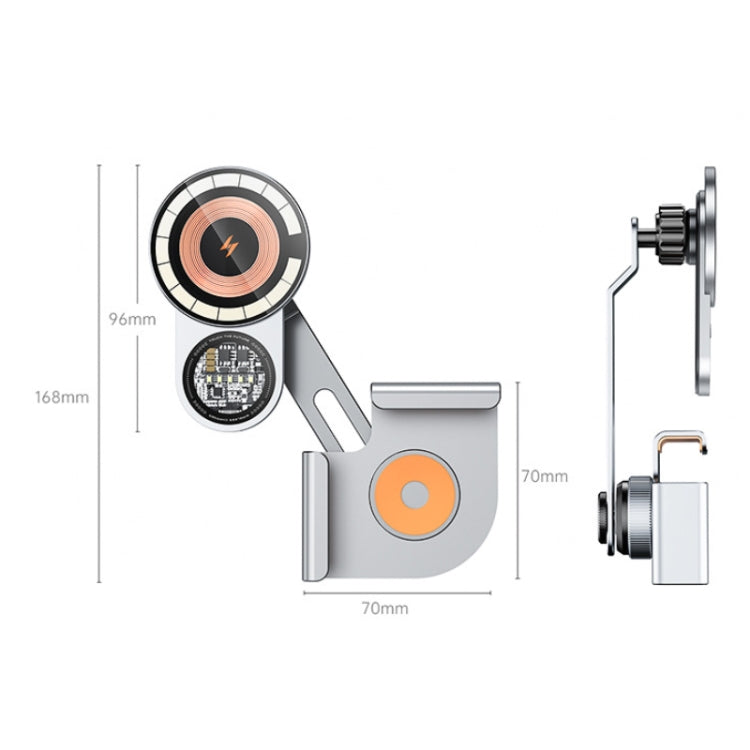 Car Wireless Charging Mobile Phone Holder For Tesla Model 3 and Other Models(Gray) - Wireless Charger Holders by PMC TechLife | Online Shopping South Africa | PMC TechLife | Buy Now Pay Later Mobicred