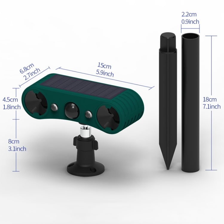N911W Solar Powered Mouse Repeller Alarm Infrared Sensor Animal Repellent(Green) - Outdoor Insect Repellent by PMC TechLife | Online Shopping South Africa | PMC TechLife | Buy Now Pay Later Mobicred