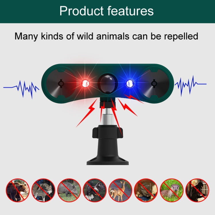 N911W Solar Powered Mouse Repeller Alarm Infrared Sensor Animal Repellent(Green) - Outdoor Insect Repellent by PMC TechLife | Online Shopping South Africa | PMC TechLife | Buy Now Pay Later Mobicred