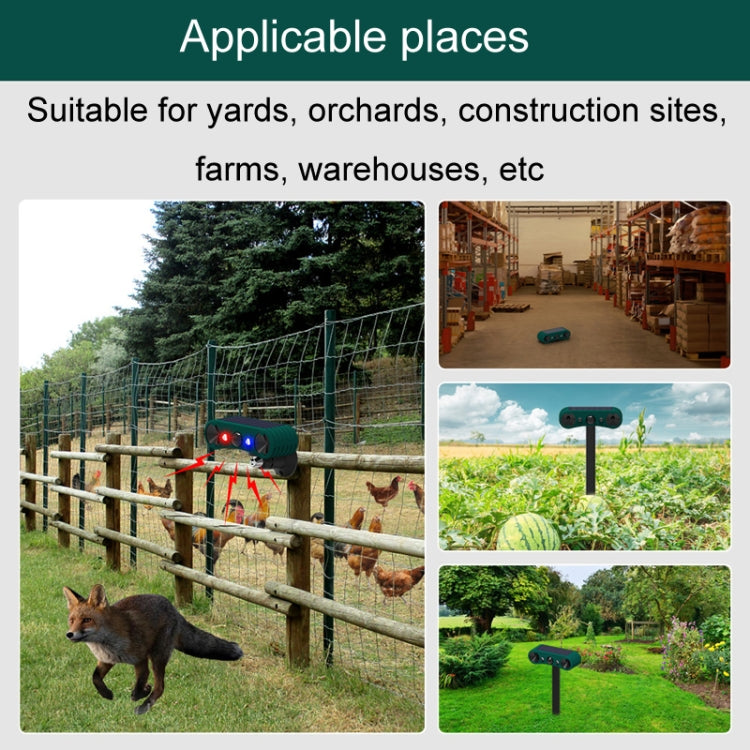 N911W Solar Powered Mouse Repeller Alarm Infrared Sensor Animal Repellent(Green) - Outdoor Insect Repellent by PMC TechLife | Online Shopping South Africa | PMC TechLife | Buy Now Pay Later Mobicred