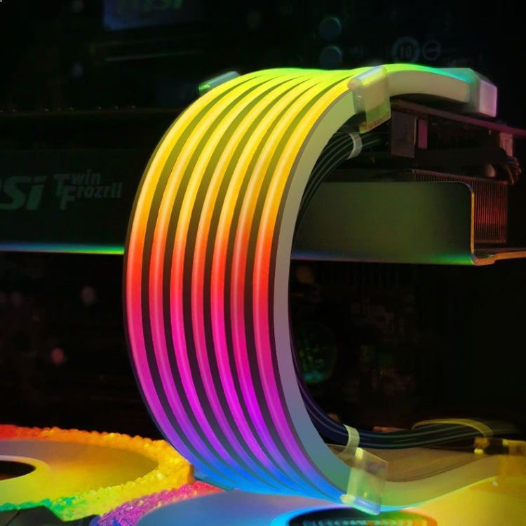AOSOR AL300 Computer Glow Line ARGB Neon Cable Motherboard Chassis Light Strip Light Board Decoration(White) - free shipping - PMC Jewellery - Order now!