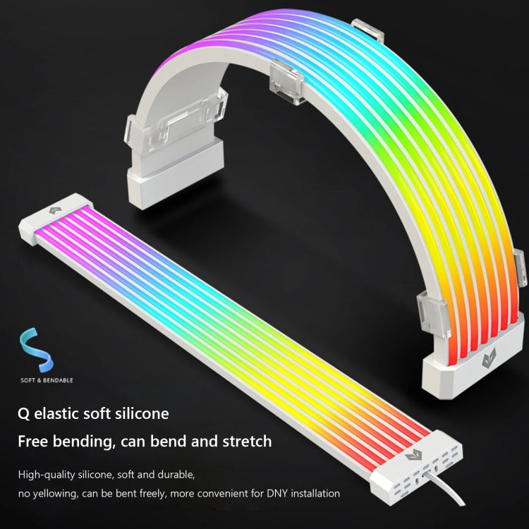 AOSOR AL300 Computer Glow Line ARGB Neon Cable Motherboard Chassis Light Strip Light Board Decoration(White) - free shipping - PMC Jewellery - Order now!