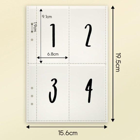 25sheets /Set A5 6 Holes Save Money Challenge Envelopes Replacement Inner Page, Spec: Set 2