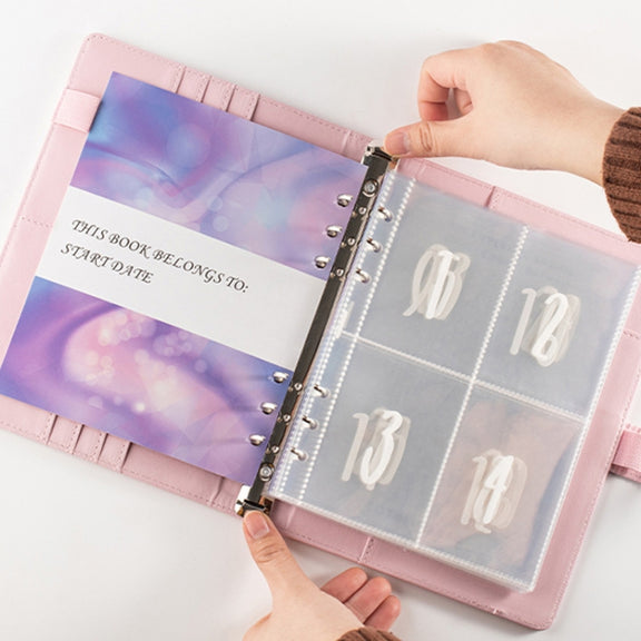 25sheets /Set A5 6 Holes Save Money Challenge Envelopes Replacement Inner Page, Spec: Set 2