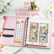 25sheets /Set A5 6 Holes Save Money Challenge Envelopes Replacement Inner Page, Spec: Double-grid