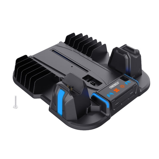 For Sony PS5 Slim PGTECH GP-521 Handle Charging Base Host Cooling Rack With Disc Rack(Black) - free shipping - PMC Jewellery - Order now!