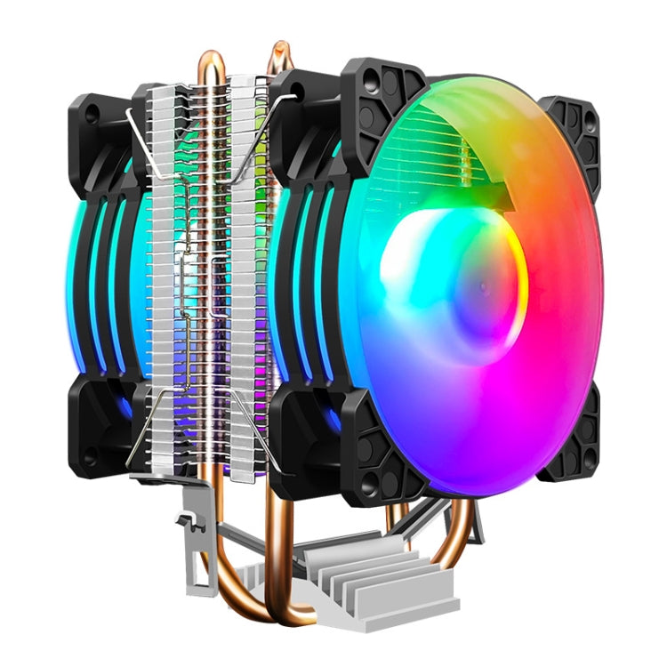 COOLMOON Frost Double Copper Tube CPU Fan Desktop PC Illuminated Silent AMD Air-Cooled Cooler, Style: P22 Magic Moon Edition Double Fan - free shipping - PMC Jewellery - Order now!