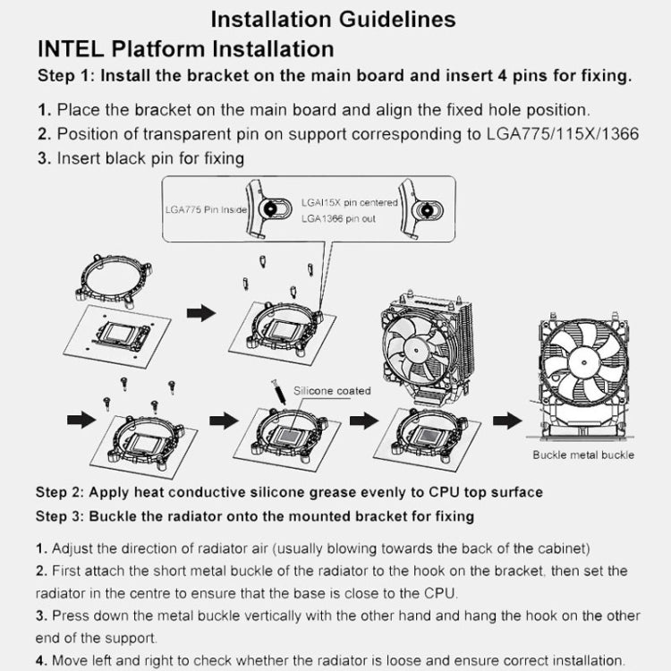 COOLMOON Frost Double Copper Tube CPU Fan Desktop PC Illuminated Silent AMD Air-Cooled Cooler, Style: P2 Streamline Edition Single Fan - Fan Cooling by COOLMOON | Online Shopping South Africa | PMC TechLife | Buy Now Pay Later Mobicred