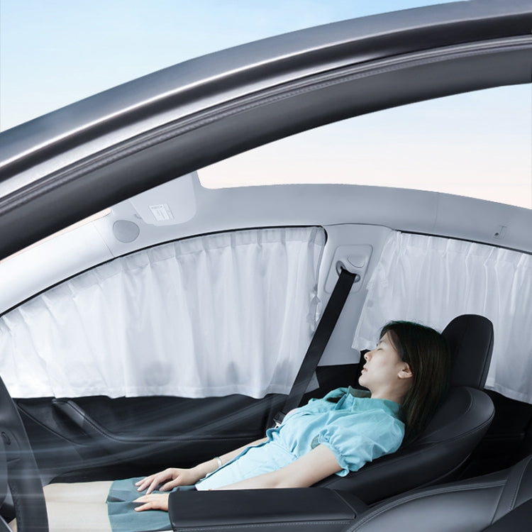 For Tesla Model 3 4pcs Black Car Side Window Privacy Sun Protection Curtain
