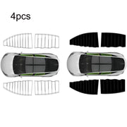 For Tesla Model Y 4pcs Black Car Side Window Privacy Sun Protection Curtain