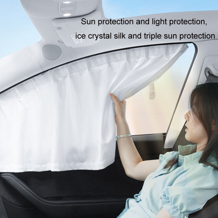 For Tesla Model 3 4pcs White Car Side Window Privacy Sun Protection Curtain - free shipping - PMC TechLife - Order now!