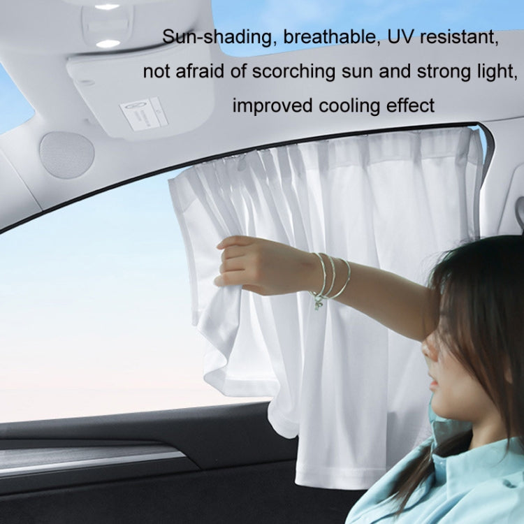 For Tesla Model Y 4pcs White Car Side Window Privacy Sun Protection Curtain - Window Foils & Solar Protection by PMC TechLife | Online Shopping South Africa | PMC TechLife | Buy Now Pay Later Mobicred