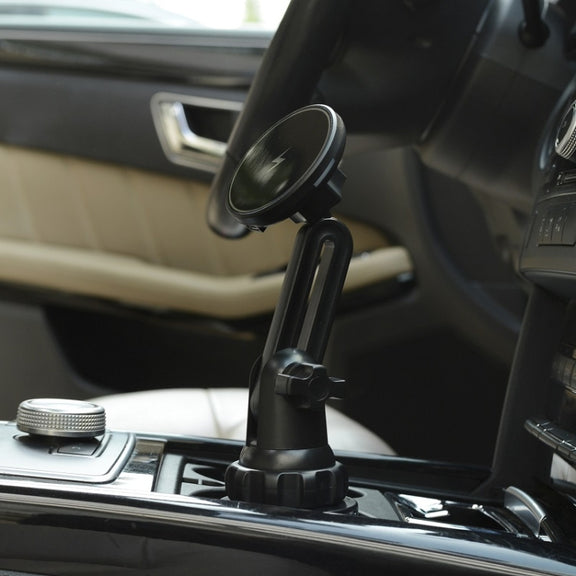 Car Water Cup Holder MagSafe Wireless Charging Bracket(Black)