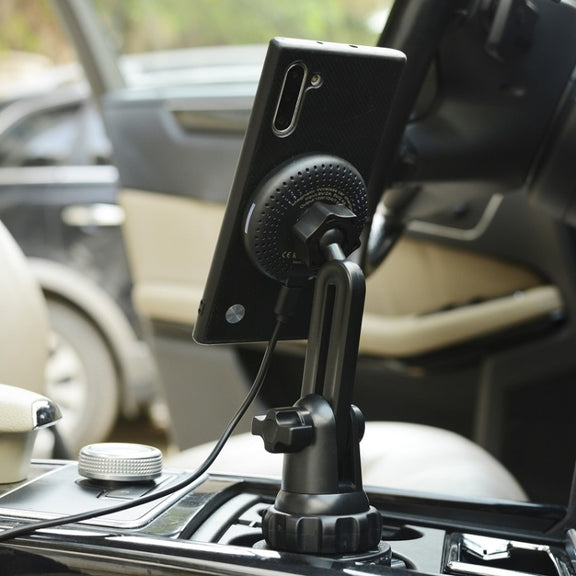 Car Water Cup Holder MagSafe Wireless Charging Bracket(Black)
