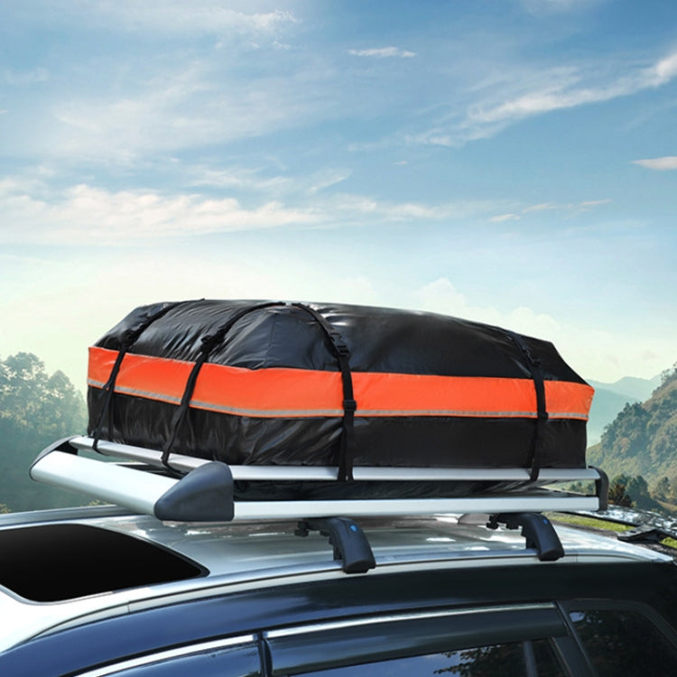 15 Cubic Feet Water-resistant Car Roof Storage Luggage Bag(Black)
