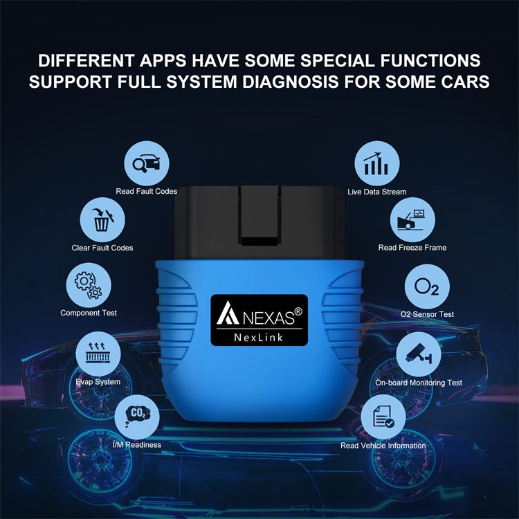 Nexas Bluetooth 5.0 OBD2 Diagnostic Scanner For IOS/Android - free shipping - PMC Jewellery - Order now!