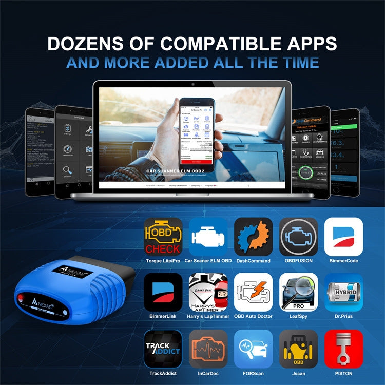 Nexas Bluetooth 5.0 OBD2 Diagnostic Scanner For IOS/Android - free shipping - PMC Jewellery - Order now!