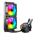 COOLMOON CM-YM-240T Digital ARGB Lens Edition Integrated Water Cooling CPU Cooler Temperature Display CPU Fan(Black) - free shipping - PMC TechLife - Order now!