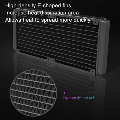COOLMOON CM-YM-240T Digital ARGB Lens Edition Integrated Water Cooling CPU Cooler Temperature Display CPU Fan(White) - free shipping - PMC Jewellery - Order now!