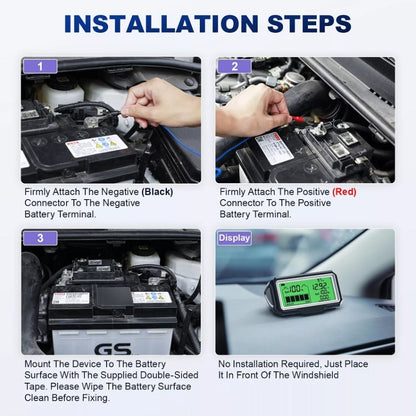 ANCEL 12V LED Car Battery Tester SOH/SOC Rechargeable Battery Analysis Tool - free shipping - PMC Jewellery - Order now!