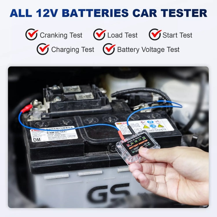 ANCEL 12V LED Car Battery Tester SOH/SOC Rechargeable Battery Analysis Tool - free shipping - PMC Jewellery - Order now!