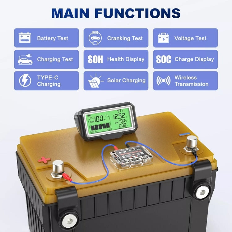 ANCEL 12V LED Car Battery Tester SOH/SOC Rechargeable Battery Analysis Tool - free shipping - PMC Jewellery - Order now!