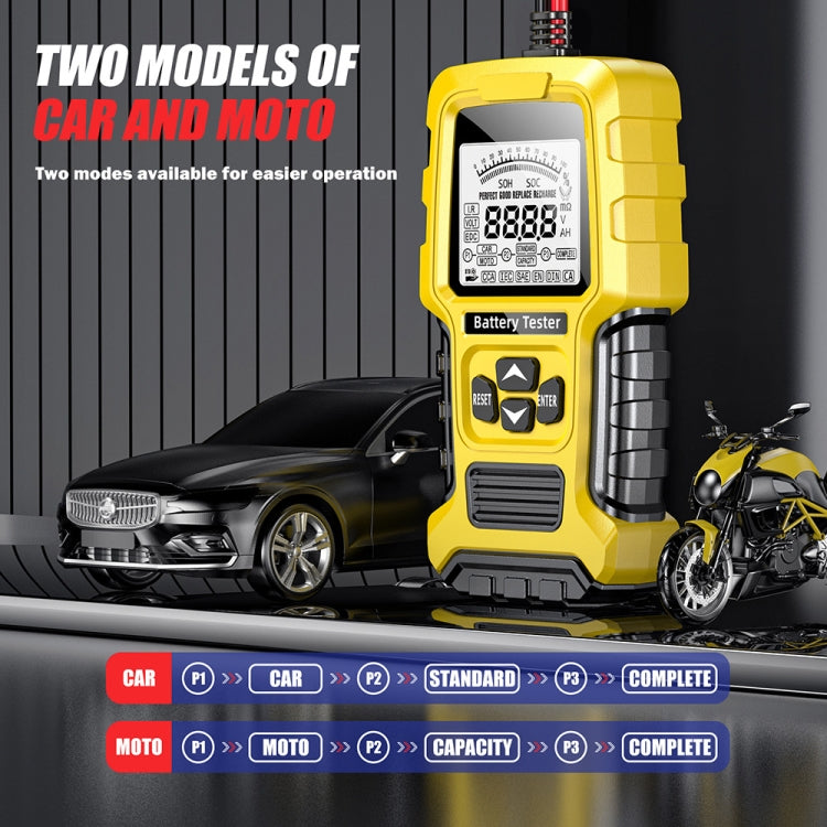 FOXSUR 12V/24V Automotive Lead-acid Battery Internal Resistance Rapid Analyzer(Yellow) - Electronic Test by FOXSUR | Online Shopping South Africa | PMC TechLife | Buy Now Pay Later Mobicred