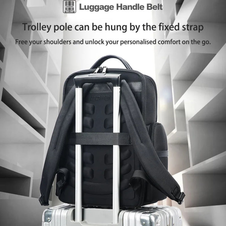 Bopai 61-125031 Large-capacity First-layer Cowhide Business Laptop Backpack With USB+Type-C Port(Black) - free shipping - PMC Jewellery - Order now!