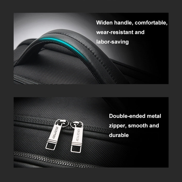 Bopai 61-125031 Large-capacity First-layer Cowhide Business Laptop Backpack With USB+Type-C Port(Black) - free shipping - PMC Jewellery - Order now!